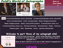 Tablet Screenshot of poldis-autographs.net